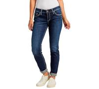 Silver Jeans Co. Women's Boyfriend Mid Rise Slim Leg Jeans, Indigo, 30W x 29L