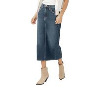Silver Jeans Co. Women's Denim Midi Skirt, Side Slit Dolly, 26