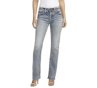 Silver Jeans Co. Women's Suki Curvy Fit High Rise Baby Bootcut Jean, Indigo, 34W x 33L