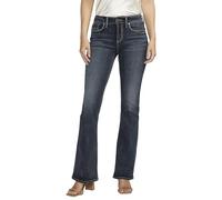 Silver Jeans Co. Women's Suki Mid Rise Bootcut Jeans, Indigo, 29W x 32L