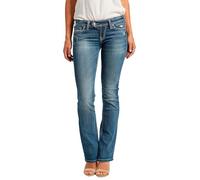 Silver Jeans Co. Women's Tuesday Low Rise Slim Bootcut Jean, Indigo, 34W x 33L