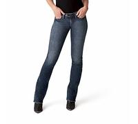 Silver Jeans Co. Women's Tuesday Low Rise Slim Bootcut Jeans, Dark Button Tab, 32W x 33L