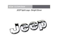 (silver) Jeep Car Metal Chrome Emblem Badge Decal Sticker Black or Silver 13.5cm