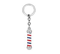 Silver Keyring Scissor Blow Blowing Barber Shop Sign Keyring Bag Charms Cellphone Charm Bag Pendant Keychain For Girls Creative and Exquisite WorkmanshipProfessional and Attractive