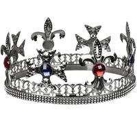 Boland Krone 64555 - Crown Royal, Silver, for Adults, Headdress for King, Majesty, Duke, Carnival, Theme Party, Halloween, Standard Size