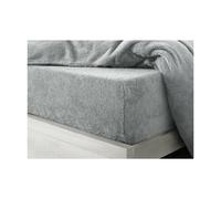 (Silver, King) Teddy Extra deep Fleece Fur Fitted Bed Sheet