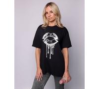 Silver Kiss Drip Tshirt In Black SewThoughtless Black L/XL