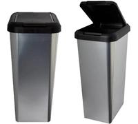Silver Kitchen Bin 45 Liter 45L Swing Bin Lift Top Bin Touch Top Bin Heavy Duty