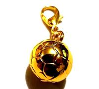 Silver Knight 3D Gold Plated Football Charm on a Lobster Clasp, Footballer Bag Charm, Football Zipper Charm, Football Pendant, Footballing Keychain Gift