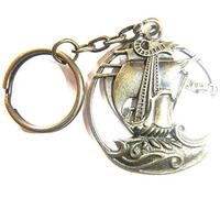 Silver Knight Bronze Tone Pirate Ship Galleon Keyring Pirates Caribbean Sailor Ship Boat Keychain Navy Lover Merchant Sailor