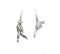Silver Knight Kill Zombie Earrings on Sterling Silver Hooks, Mismatched, The Walking Dead, Apocalypse, in a Gift Bag