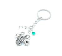 Silver Knight Personalised Breaking Bad Keychain Gas Mask Jewelry Keyring Birthstone Initial in a Gift Bag