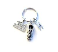 Silver Knight Personalised Half Marathon Runner Key Ring Any Initial Velvet Gift Bag Jogging