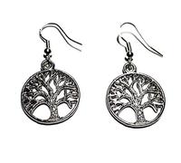 Silver Knight Tibetan Silver Tree Of Life Earrings