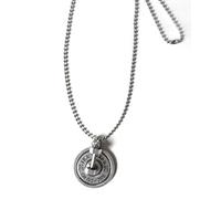 Silver Knight Train Hard or Go Home Unisex Mens Womens Dumbbell Weightlifting Ball Chain Charm Necklace Gift Bag