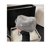 Silver Korean Shiny Shoulder Bag Trendy Street Style Crossbody Pu Small