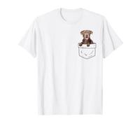 Silver Labrador in Pocket - Labrador Dog Lover T-Shirt