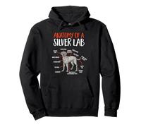 Silver Labrador Retriever Anatomy Of A Silver Lab Pullover Hoodie
