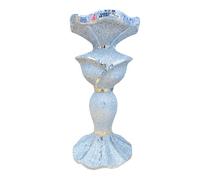 Silver Lady Figure Vase 60x25cm - Ceramic Sculpture Flower Vase with Sparkle Crushed Diamond Effect - Modern Minimalist Home Decor Centerpiece Ornament for Living Room Bedroom