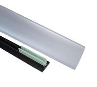 Silver Laminate Door Threshold Adjustable Height/Pivots 50mm x 90cm Easyclip