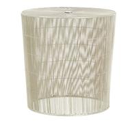 Silver Large Cage Round Table, Iron Strips Coffee Table, Durable End Side Table for Indoor, Outdoor Spaces