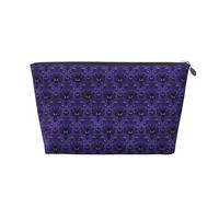 Silver Leather Travel Toiletry Bag - Reusable Ghost Swarm Print Storage Bag, Toiletry Shaving Kit for Daily Use, Vacation