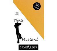 Silver Legs 100 Denier Opaque Tights (Mustard)