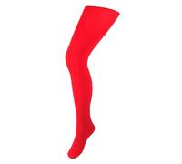 SIlver Legs 100 Denier Opaque Tights (Red)