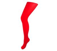 Silver Legs 40 Denier Semi-Opaque Tights - Red - One Size