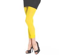 Silver Legs 50 Denier, Microfibre Footless Tights for Women, One Size Fits 36-42", Over 20 Colour Options, Italian Made (Nylon Blend, Yellow)