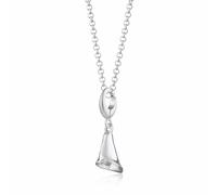 Silver Lily Flower Necklace CNSLI-1 - Modern Style | Acotis - Sterling Silver