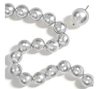 Silver Link Balloons, 60PCS Linking Balloons with Tail for Balloon Wall Arch and Chains, Quick Linkable Balloon for Wedding Birthday Baby Shower Graduation Engagement Party Decorations 6inch