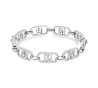 Silver logo and zircon bracelet - female - Liu Jo - Bracelets - Gray - ONE SIZE - Accessories ONE SIZE