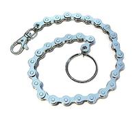 Silver Long Strong Metal Hipster Key Wallet Belt Ring Clip Bike Chain Keychain