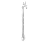 Silver Long Tassel Hair Claw Clip Elegant Rhinestone Tassel Hair Catch Clamp