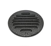 Silver Louvred Wall Vent Grille with Flyscreen, Stainless Steel, Ø 125 mm / 5" Air Ventilation Duct Cover with Anti-Insect Mesh and Flat Back, Tough and Durable Metal