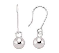 Silver Love Me Knot Drop Earrings - GVE159 Jewelco London White One Size