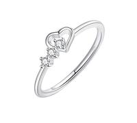 Silver Love Rhinestone Rings Hollow Ring Wedding Ring for Women Geometry Size 5 10 with Clasp, 8, Copper, No Gemstone