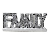 Silver love Sparkle Ornament Bling Crushed Diamond Gift | CRYSTALLIZED happy family love decorative letter blocks sight words for room home decoration