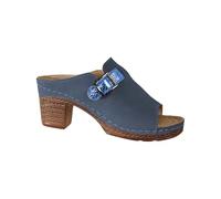 Silver Low Heel Shoes Comfy Sandals for Women UK Women's Open Toe Comfortable Pattern One Line Roman Block Heel High Heeled Slippers Green Sandals Ladies Woman Sandal Shoes Size 4 (Blue,4)