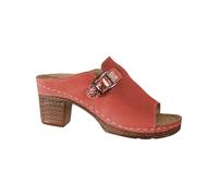 Silver Low Heel Shoes Comfy Sandals for Women UK Women's Open Toe Comfortable Pattern One Line Roman Block Heel High Heeled Slippers Green Sandals Ladies Woman Sandal Shoes Size 4 (Red,5.5)