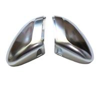 Silver Matte Chrome Side Rear View Mirror Cover Caps Compatible With Automotive Motorcycle Parts Compatible with Part Number B8 CC(With Side Assist)