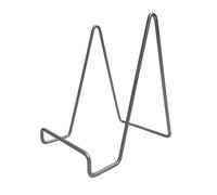 Silver Metal Book Stand, 7.5 Inch Tall Display Easel for Books, Tablets, Frames, Artwork, 5mm Wire Construction, 19.5cm Height (K96)
