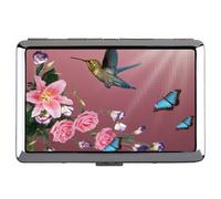 Silver Metal Cigarette Case,Birds Flowers Light Nature Cigarette Box Metal Silver For 14 Cigarettes
