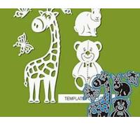 Silver Metal Cutting Dies for Card Making, Giraffe, Rabbit, Friends for Scrapbooking, Photo Albums, Embossing, Decorative Cards Cutting Dies for Scrapbooking
