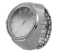 Silver Metal Finger Ring Watch Retro Portable Mini Watch