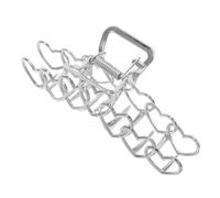 Silver Metal Heart Hair Claw Clip Large Styling Accessory for Women | Alloy Build, Secure Hold, Lightweight Feel, Minimalist Design for Occasions and Thick Long Hair