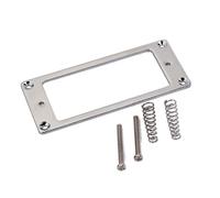 Silver Metal Humbucker Pickup Ring Frame 2mm Flat Base for Guitars | Shiny Chrome Finish, 80mm X 29mm Screw Spacing, 68.8mm Opening, Low-profile Fit