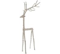 Silver Metal Large Standing Stag Ornament