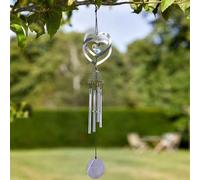 Silver Metal Love Heart Wind chimes 51cm Marco Paul Silver One Size